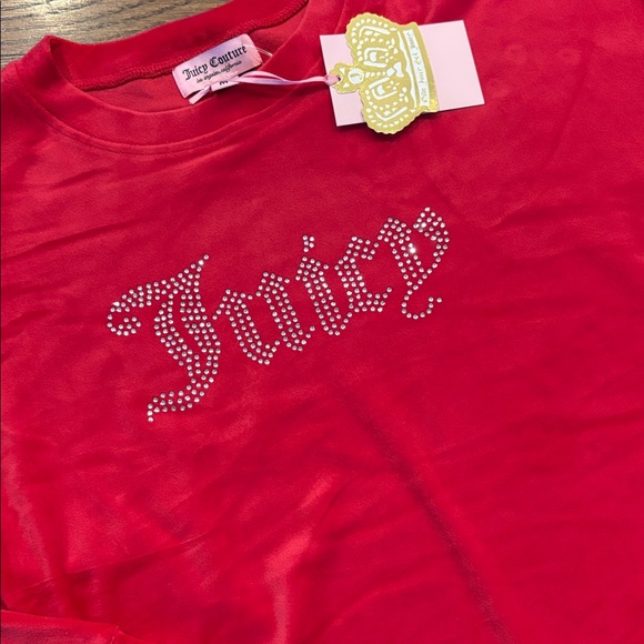 Juicy Couture NWT Coco Red 2 piece velour tracksuit, bling, joggers, M, y2K, ❤️ - Picture 2 of 2